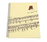Cahier de partitions vierge de 50 pages, 26 x 20 cm, composition de portée, manuscrit, papier, personnel, écriture de chansons, carnet de notes pour auteurs de chansons amateurs (motif de partition