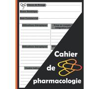 Cahier de pharmacologie: carnet de notes pour les étudiants et l'école et les stages en sciences infirmières, Cahier de 110 pages 21,59 x 27,94 cm