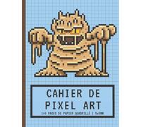 Cahier de PIXEL ART: Papier Quadrillé Petits Carreaux 5x5mm | Carnet vierge | Pour faire des dessins et coloriages pixel | Monstre de Boue | Cadeau ... garçons et filles, les enfants et adultes