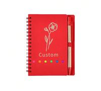 Cahier de poche personnalisé, bloc-notes adhésifs et ensemble de stylos ; 10,5 x 13,4 cm ; gravé avec le nom ; parfait pour la rentrée scolaire ; idéal pour un usage quotidien, des notes d'étude, des 