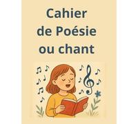 Cahier de poésie et chant: 96 pages grand carreaux avec des pages blanches pour dessiner