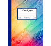 Cahier de poésie: Format 17x22 cm | 96 Pages Alternées | Grands Carreaux & Blanches