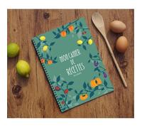 Cahier de recettes à compléter, grand format A4, 60 recettes à remplir