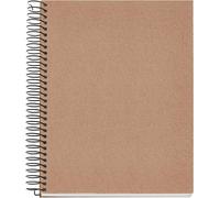 Cahier De Recyclage A5 Diy, 120 Feuilles Grille 5 Mm, 4 Bandes De Couleur, Papier 80 G/M², 2 Forets, 100% Recyclé, Couverture Carton Couleur Artisanat