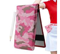 Cahier de scores de poche pour le golf,Livre de scores de golf,Porte-marqueur de golf avec crayon - Journal de golf portable en tissu Oxford, livre de yardage du club, gadgets de golf pour