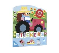 Cahier de stickers - JANOD - J09213 - La ferme - 7 scènes à compléter - 8 pages d'autocollants