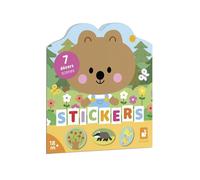 Cahier de stickers repositionnables - JANOD - Thème La Forêt - Dès 18 mois - 12 pages décors - 8 pages autocollants