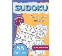 Cahier de sudoku pour adultes: Cahier petit format - 88 grilles de niveau 3,4,5