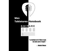 Cahier de tablature pour guitare: feuilles de tablatures vierges, prêtes à remplir, pour guitaristes | 8,5 X 11-200 pages