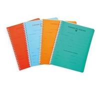 Cahier de texte, 17 x 22 cm, séyès. Reliure intégrale, 124 pages, blanc, 90g G