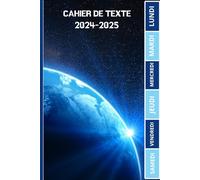 CAHIER DE TEXTE 2024 2025 ESPACE: Avec coloriage thème rentrée scolaire et un tableau de multiplication sur la quatrième de couverture/ Pour la ... samedi pratique pour Toutes les matières...