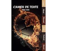Cahier de texte 2024- 2025 Foot: Pour enfant en CE1, CE2, CM1, CM2, Collège Et Lycée | Pratique Pour Toutes Les Matières avec des pages de coloriage