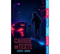 Cahier de Texte 2025 2026: Chaque jour séparé par une couleur spécifique, 24 pages par jour, Recherche rapide, Idéal pour CP, CE1, CE2, CM1, CM2