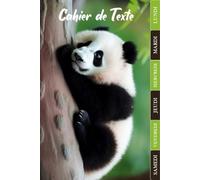 CAHIER DE TEXTE 2025-2026: Panda | CE1, CE2, CM1, CM2 | Pour bien planifier votre année scolaire