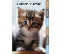 CAHIER DE TEXTE 2026-2027: Chat | CE1, CE2, CM1, CM2 | Pour bien planifier votre année scolaire