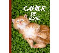 Cahier de texte: avec chats, tout en couleur, 111 pages au total, avec illustrations de chats de race et chatons, il servira pour noter les devoirs et leçons du lundi au samedi