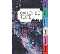 CAHIER DE TEXTE: cahier ligné /Agenda : stylé CITY