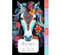 CAHIER DE TEXTE: Cheval mandala magiques chevaux animaux avec coloriages pour écoliers garcon fille en primaire cp ce1 ce2 cm1 cm2 collège | emploi du ... pour une année scolaire réussie.