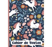 Cahier de Texte DYS: Adapté aux Elèves de Primaire ayant des Troubles de l'Apprentissage | Code Couleur Facilitant l'Ecriture Cursive | Interlignes 3 mm | Couverture Licorne Princesse.