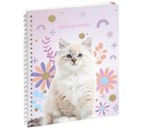 Exacompta - Réf. 9991413E - 1 Cahier de textes Lovely Chat Blanc 17 x 22 cm - Visuel Chat