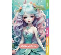 Cahier de texte: Jeux éducatifs | Intérieur couleur | CP, CE1, CE2, CM1, CM2 | Pour fille et garçon | Lignage Seyès | Format cahier 15x22 cm | Thème Fairy - Sirène