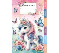 Cahier de texte Licorne 2026 2027: pour fille | girly | CP, CE1, CE2, CM1, CM2 | Intérieur en Couleurs | Pour bien planifier votre année scolaire