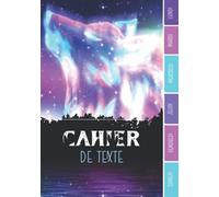 CAHIER DE TEXTE: Loups animaux canidés avec coloriages type Mandala - Réglure Séyes pour garcon fille en primaire cp ce1 ce2 cm1 cm2 collège | Noter ... pour une année scolaire réussie.