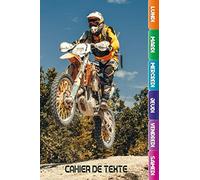 Cahier de texte: moto cross thème , avec jour de la semaine, intercalaire, dessin dedans (intérieur), pour garçon et fille, cp, ce1, ce2, primaire