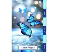 CAHIER DE TEXTE: Papillon pour fille en Primaire - Intérieur en Couleurs - Pour bien organiser et planifier votre année scolaire