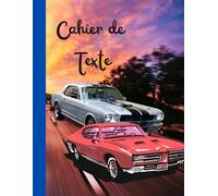 Cahier de texte: thème voitures, 101 pages au total, intérieur en couleur, avec illustrations de voiture de sport et de collection, il servira pour noter les devoirs et leçons du lundi au samedi
