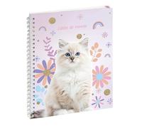Cahier de textes à spirale EXACOMPTA Lovely Chat Blanc