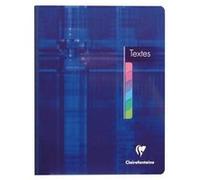 Clairefontaine 9626C Un Cahier de Texte Brochure Dos Toilé - 17x22cm - 144 Pages Grands Carreaux avec Touches de Couleurs Détachables - Papier Blanc 90g - Couverture Carte Pelliculée Couleur Aléatoire