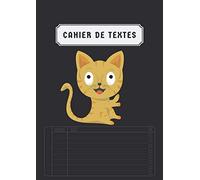 Cahier de Textes: Chat Agenda Non Daté 2020 2021 Garçon et Fille pour les Devoirs CE1 CE2 CM1 CM2 Sans Spirale Noir