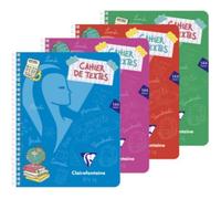 Clairefontaine Cahier de texte Mimesys 17x22 cm 144 p. grands carreaux 90 g polypro transparent