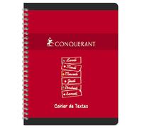 Cahier de textes Conquerant 7 integrale 170x220 148p 70g seyes assorti