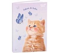 Quo Vadis - Cahier de textes - Français - Mes potes à pattes mignons - Multicolore - Journalier - 15x21 cm - Papier Clairefontaine blanc - Fabrication française - Visuel chat papillon
