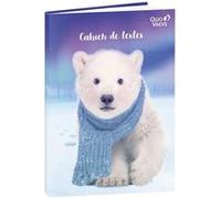 Quo Vadis - Cahier de textes - Français - Mes potes à pattes mignons - Ourson boreal - Journalier - 15x21 cm - Papier Clairefontaine blanc - Fabrication française