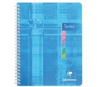 Clairefontaine Cahier de texte 8756C à spirale – 17x22 cm, 144 p., grands carreaux, couleur aléatoire