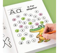 Cahier de traçage des lettres ABC de 32 pages, adapté aux enfants | Pratique des lettres de A à Z, adapté à la maternelle et à la garderie | Livre d'écriture précoce intéressant avec pages de dessin, 