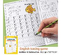 Cahier de traçage des lettres ABC de 32 pages pour enfants | Pratique de l'alphabet de A à Z pour la maternelle et la grande section | Livre d'écriture amusant avec pages de dessin, cahier d'écriture,