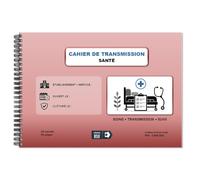 Cahier de Transmission Santé A4 horizontal - Cahier de liaison entre équipes - 80 pages spirale - Suivi des résidents, patients, observations et transmissions