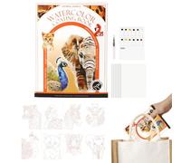 Cahier de travail à l'aquarelle - Portable Et Relaxant 3 Plis - Livre d'aquarelle pour Adultes Et Carnet de Croquis | Pour Relaxation Méditation École Voyage Bureau Dessin Peinture Débutants