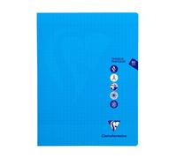 Clairefontaine 303327C Un Cahier Agrafé de Travaux Pratiques Mimesys - 24x32 cm - 80 Pages Grands Carreaux 90 g et Unies Blanches 125 g - Couverture Polypro Transparent - Couleur Aléatoire