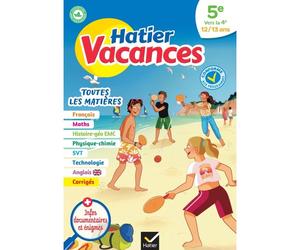 Cahier de Vacances 5e vers la 4e Toutes les matières