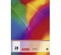 Cahier d'écolier BRUNNEN A4 L28 quadrillé Lignes de bordure intérieures et extérieures 16 feuilles