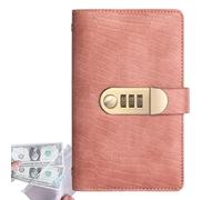 Cahier D'Économies D'Argent, Coffret Épargne avec Serrure à Combinaison, Organisateur Budgétaire 100 Pages Portefeuille de Protection de Vie Privée pour Femmes Hommes Couples Débutants Voyage