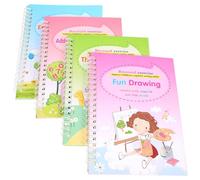 Cahier D'écriture à Rainures pour Garçon et Filles, Set D'entraînement | Papier et Fer, Pages Réutilisables, Guidage de Tracé, pour 0 à 100, Dessins, École