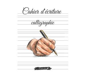 Cahier d'écriture calligraphie: 100 pages lignées pour l'entrainement à l'écriture calligraphique. Livre pour adultes, femmes & hommes. Format A4