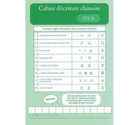 Cahier d'écriture chinoise: Vert avec repère