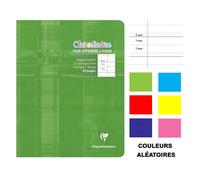 Clairefontaine 3793C Un Cahier d'Écriture Agrafé "Clairenfantine" - 17x22 cm - 32 Pages Double Ligne 3 mm Interligne - Papier Blanc 90 g - Couverture Carte Pelliculée Couleur Aléatoire